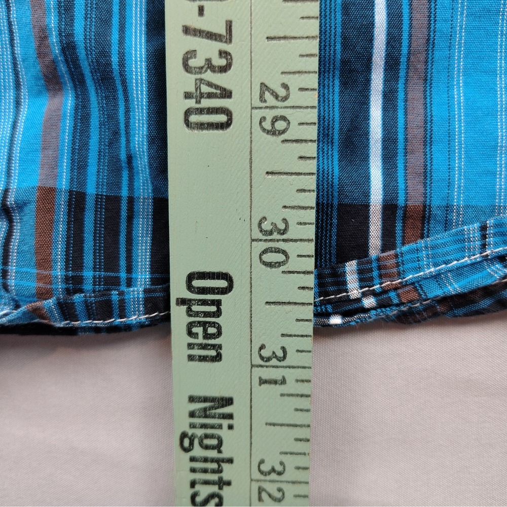 Cinch Modern Fit Western Shirt Men's XL Blue Plaid Snap Long Sleeve Cowboy - Picture 9 of 16